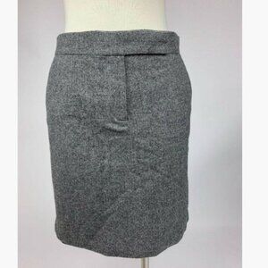 J. Crew Gray Herringbone Pencil Skirt 4 Stretch - LIKE NEW